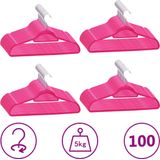 vidaXL-100-delige-Kledinghangerset-anti-slip-fluweel-roze