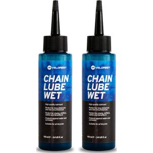 Velorest Chain Lube 2 X 100 ML - Ketting Smeermiddel Fiets - Kettingvet - Ketting Wax - Kettingwax - Smeermiddel Fietsketting - Chain Wax - Fiets Wax - Kettingsmeer