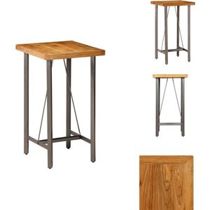 vidaXL Bartafel - Bartafels - Bar Tafel - Bar Tafels - Bartafel 60x60x107 cm massief gerecycled teakhout