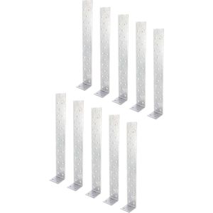 Alberts 10x vlak stalen betonanker, gegalvaniseerd, 205-400 mm