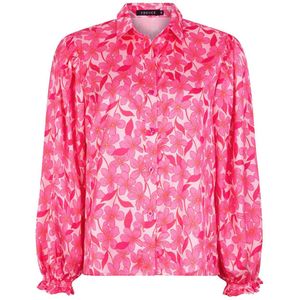 Ydence Blouse Blouse Alyssa Ss2551 1011 Pink Flower Dames Maat - S