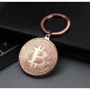 Bitcoin muntsleutelhanger - cryptotoken - fysieke munt - Brons