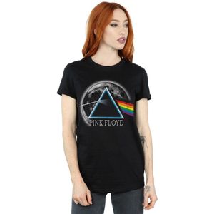 Pink Floyd Dames/Dames Dark Side Of The Moon Distressed Katoenen Vriendje T-shirt