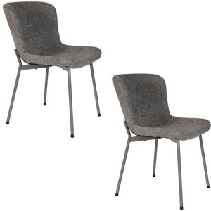 Feliz Lifestyle Marion Eetkamerstoelen Off Grijs - Set van 2