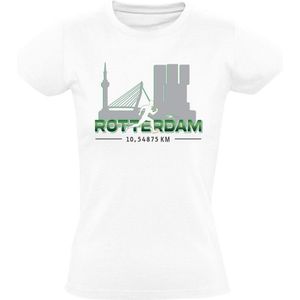 Rotterdam hardlopen Dames T-shirt - 10 km - marathon - tien kilometer - shirt