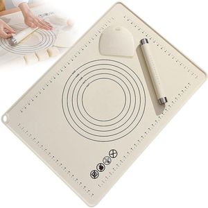 Roestvrij stalen anti-aanbak deegroller - bakmat - 70 x 50 cm - voor fondant