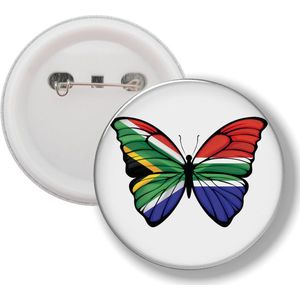 Button Met Speld - Vlinder Vlag Zuid Afrika