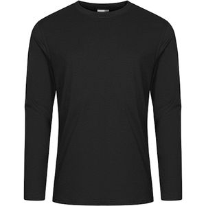 Zwart t-shirt lange mouwen merk Promodoro maat 5XL