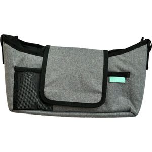 Kinderwagen Luiertas | Kinderwagen Organiser | Baby Kinderwagen Tas | Wandelwagen Accessoires Tas | Buggy tas | Compact en Universeel | 2 Bekerhouders | Geschikt voor Elke Kinderwagen | Kleur Grijs | Baby Jean