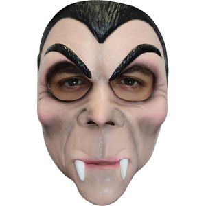 Partychimp Count Dracula Gezichts Masker Halloween Masker voor bij Halloween Kostuum Volwassenen - Latex - One-size