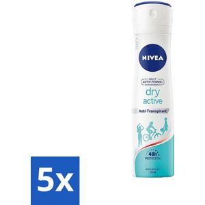 Nivea - Deodorant - Dry Fresh Anti-Transpirant Spray - 150 ml - Bulkverpakking - 5 stuks