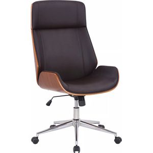 In And OutdoorMatch Premium bureaustoel Allan - Bruin imitatieleer - Hoogte verstelbaar 44 - 52 cm - Ergonomisch - Luxe