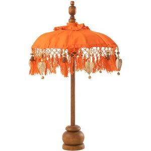 J-Line parasol Dayu - katoen/hout - oranje - small