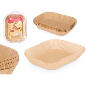 Kinvara - Airfryer Bakpapier - Airfryer Accessoires - 50 Stuks - Geschikt voor Airfryer XL en XXL - Bakpapier - 26 cm - Veilig