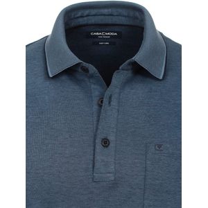 Poloshirt Met Borstzakje 3 Knoops Blauw Casa Moda - M