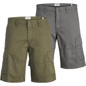 JACK&JONES JPSTCOLE MATEO CARGO SHORT MID MP 2PK Heren Broek - Olive Night Castlerock