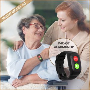 Alarm horloge senioren 4G zonder abonnement - senioren alarm - SOS horloge - alarmknop - valdetectie - persoonsalarm - alarmknop voor ouderen