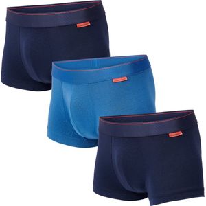 Undiemeister - Boxershort multipack - Boxershort heren - Ondergoed - Gemaakt van Mellowood - Onderbroek mannen - Boxer briefs - Blauwtinten - 3-pack - 3XL