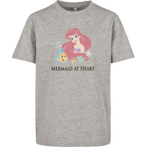 Disney Ariel The Little Mermaid - Mermaid At Heart Kinder T-shirt - Kids 146 - Grijs