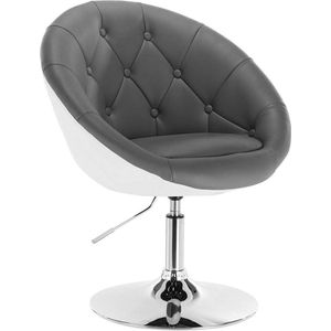 Rootz Lounge Chair - Cocktailstoel - Draaistoel - Kunstleer - Spons met hoge dichtheid - Ergonomisch ontwerp - 46 cm x 44 cm x 81-93 cm