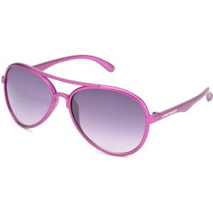 Urban Beach Unisex Zonnebril - Roze Pilootmodel met Paarse Lens - UV400 Bescherming, Inclusief Hoesje