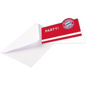 Amscan Uitnodigingen Bayern München 14x8 Cm Karton Rood 8 Stuks