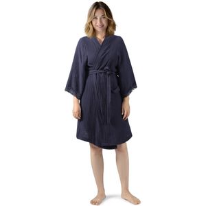 JEMIDI katoenen badjas dames - Luxe sauna badjas - Elegant dames cadeau - Ochtendjas met riem - Kamerjas van 100% katoen - Badjassen in 5 maten