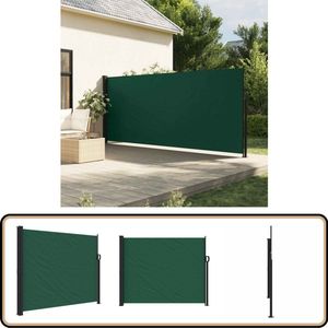 vidaXL Windscherm Uittrekbaar - 160x300 cm - Donkergroen Windscherm - Tuinscherm - Balkonscherm - Privacy Screen - Zonwering