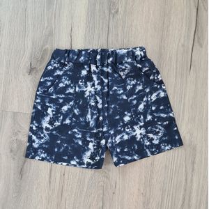 Short tie dye - jongens - korte broek - katoen - navy - maat 104