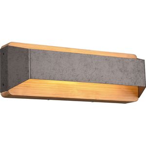 LED Wandlamp - Trion Arbon Up and Down - 13.5W - Warm Wit 3000K - Dimbaar - Rechthoek - Antiek Nikkel - Aluminium