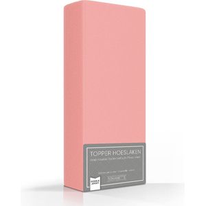 Comfortabele Dubbel Jersey Topper Hoeslaken Roze | 90x200| Heerlijk Zacht | Extra Dikke Kwaliteit