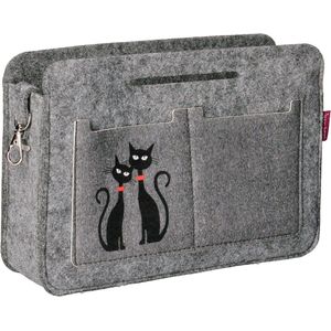 Bertoni - Premium Handtas Organisator Handtas | Vilt Zwarte Katten