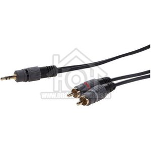 Jack 3.5mm Stereo Male - 2x Tulp RCA Male, 1.2 Meter