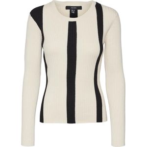 VERO MODA VMGOLD NEW RIB LS O-NECK PULLOVER Dames Trui - Maat M