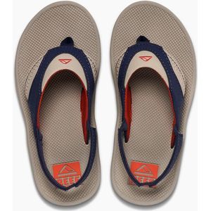 Reef Little Fanning Jongens Slippers - Taupe/Donkerblauw - Maat 25