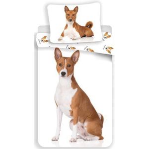 Animal Pictures Dekbedovertrek Hond - Eenpersoons - 140  x 200 cm - Wit