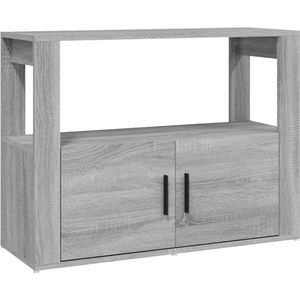 vidaXL Dressoir 80x30x60 cm bewerkt hout grijs sonoma eikenkleurig