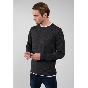 DEELUXE Gemêleerde T-shirt met lange mouwen MONAN Dark Grey Mel