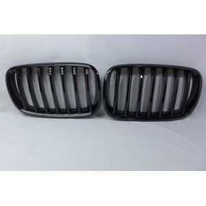 AutoStyle Glanzend zwarte Grills passend voor BMW X5 E70 / X6 E71 2007-2013