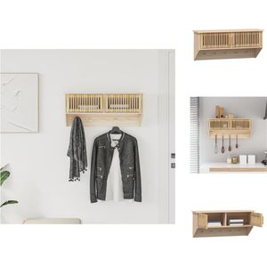 vidaXL Wandkast - Compacte - Houten - 80 x 24 x 35.5 cm - Kast