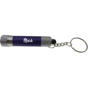 Zaklamp | Sleutelhanger | Met Naam | Paars | Mark