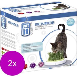 Catit Senses Grass Garden Kit - Kattenspeelgoed - 2 x per stuk