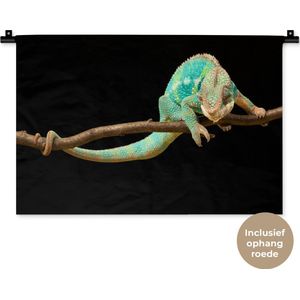 Wandkleed Dieren - Close-up panterkameleon Wandkleed katoen 60x40 cm - Wandtapijt met foto