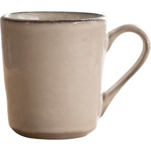 Dutch Rose Organic Mok 39 cl - Theemok - Koffiemok - Creme - Stoneware Handgemaakt .