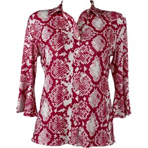Angelle Milan – Travelkleding voor dames – Bordeau Blouse – Ademend – Kreukherstellend – Duurzame blouse - In 5 maten - Maat L