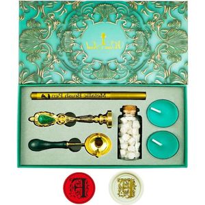 Brieven Wax zegel stempel kit - Zifospy Wax zegel stempel kit met geschenkverpakking - voor wenskaarten - wijn verzegelen - ambachten maken - bruiloft en feest uitnodigingen - Letter F Set