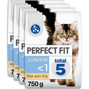 Perfect Fit Junior - Kattenbrokken - Kip - 4 x 750 g