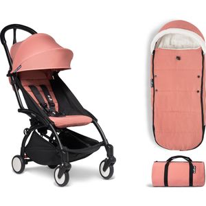 Babyzen YOYO² buggy 6+ met voetenzak - ginger met zwart frame