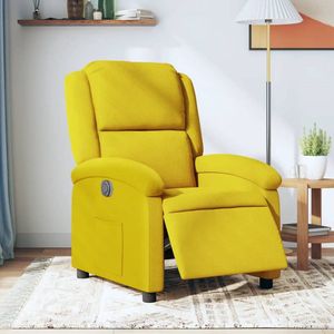 vidaXL Fauteuil Elektrisch Verstelbaar - Geel - Stof