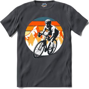 Wielrennen Fiets | Mountainbike sport kleding - T-Shirt - Unisex - Mouse Grey - Maat L